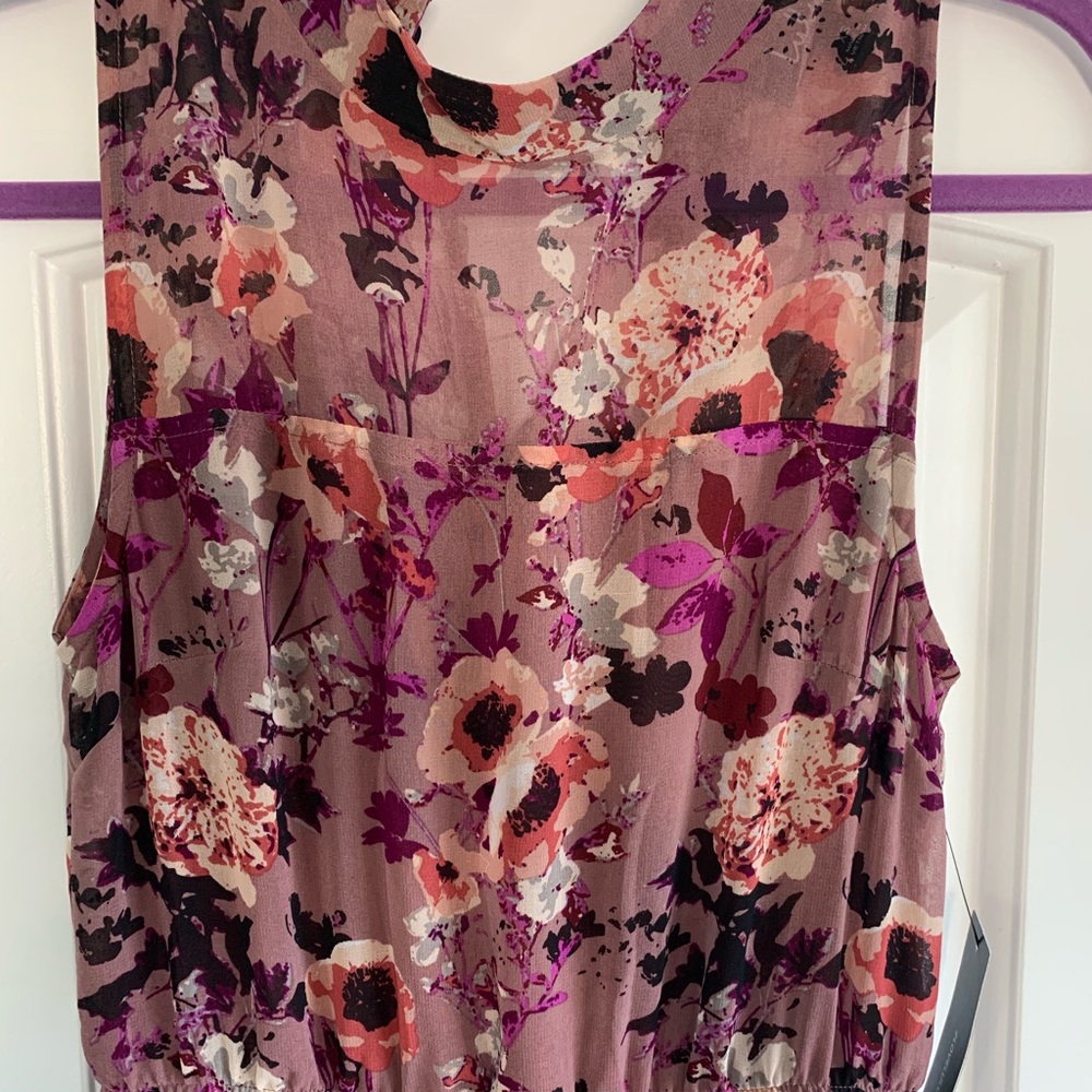 NEW Lulu’s Mauve/Floral Midi Dress XS